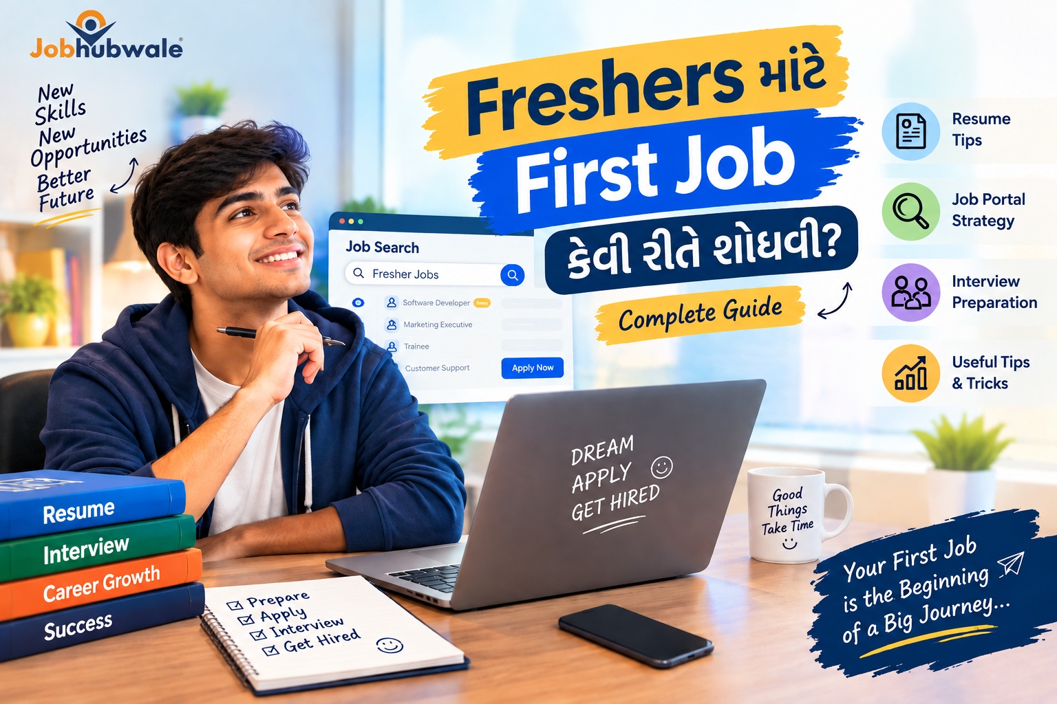 Freshers માટે First Job કેવી રીતે શોધવી? Complete Guide